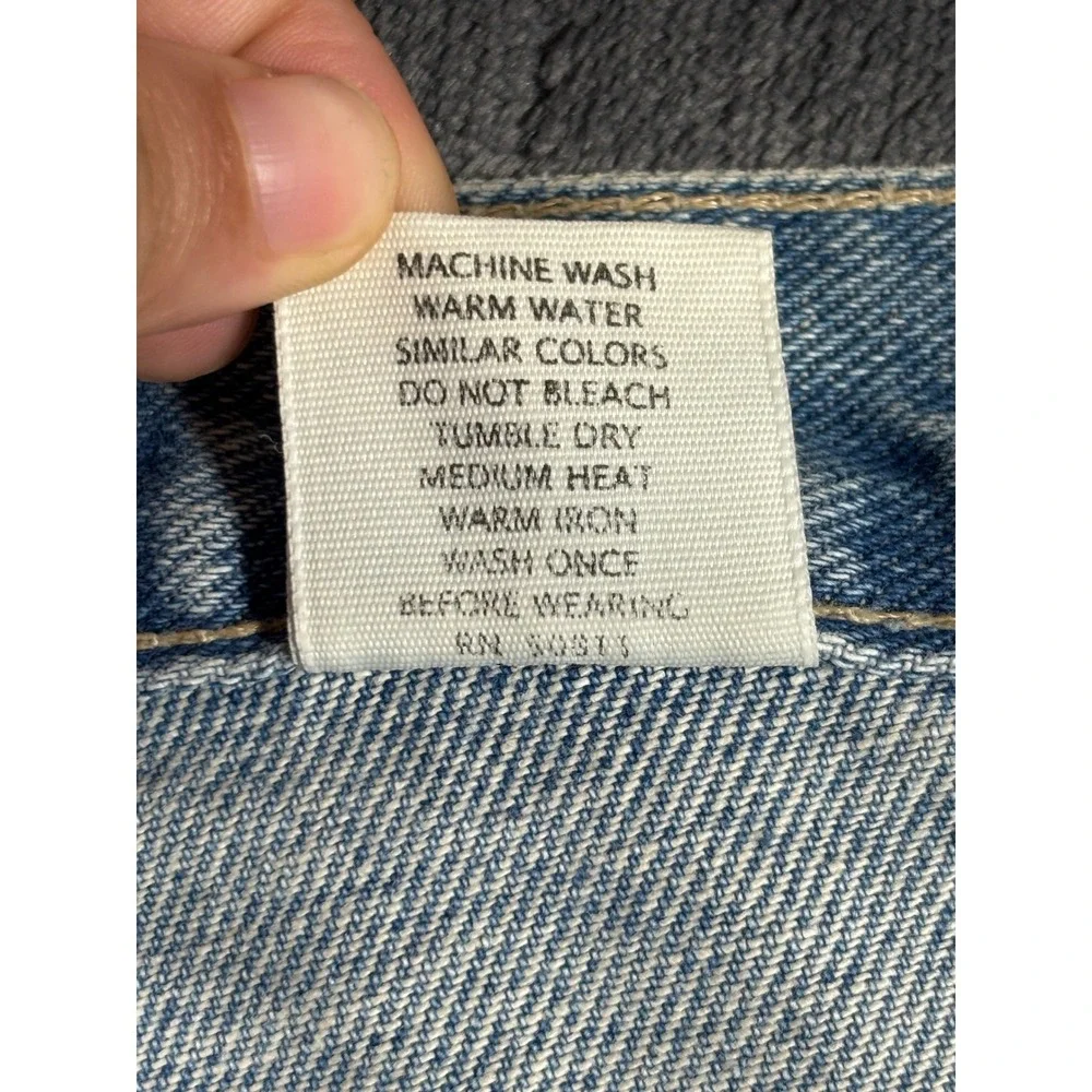 Anchor Blue Mens Light Wash Straight‎ Leg Denim Jeans 41704 Size 9/10 L 30x32